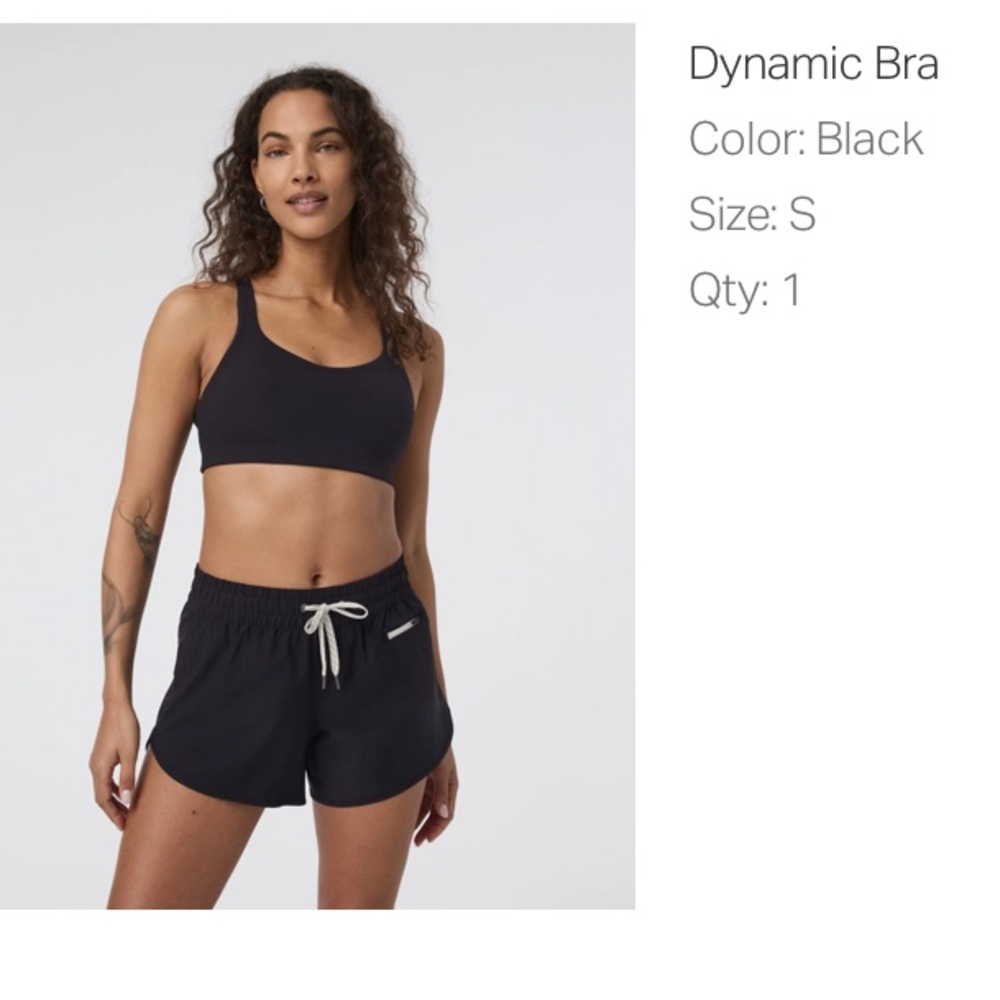 Vuori Black Dynamic Bra